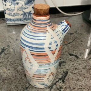 Tru Chef Terracotta Beautifully Painted Cruet Handcrafted In Portugal  6.5 in.